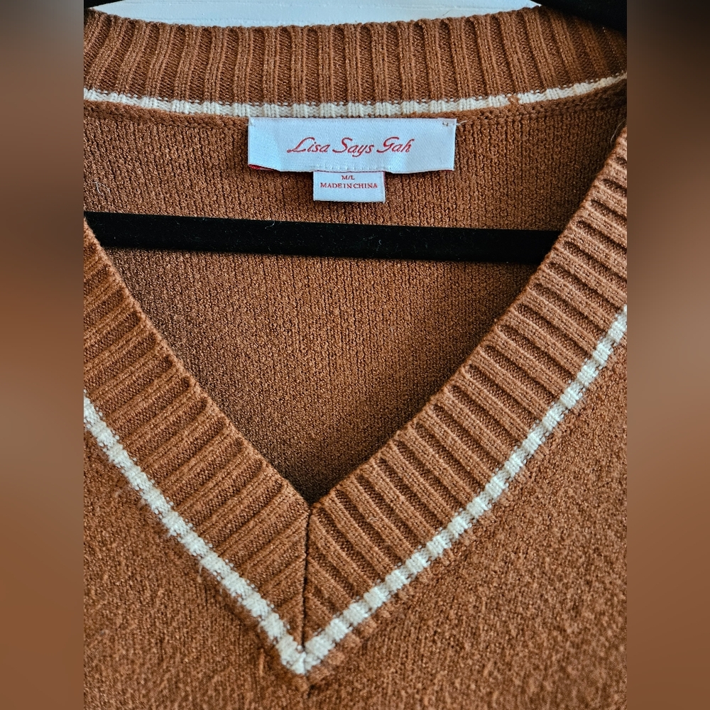Lisa Says Gah mushroom knit vest m/l - Picture 4 of 4